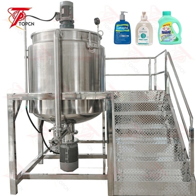 Stoomshampoo die de Room Vloeibare Zeep produceren die van Machineschoonheidsmiddelen Mengt Homogenisator Emulgerend Mixer het Mengen Tankmateriaal verwarmen